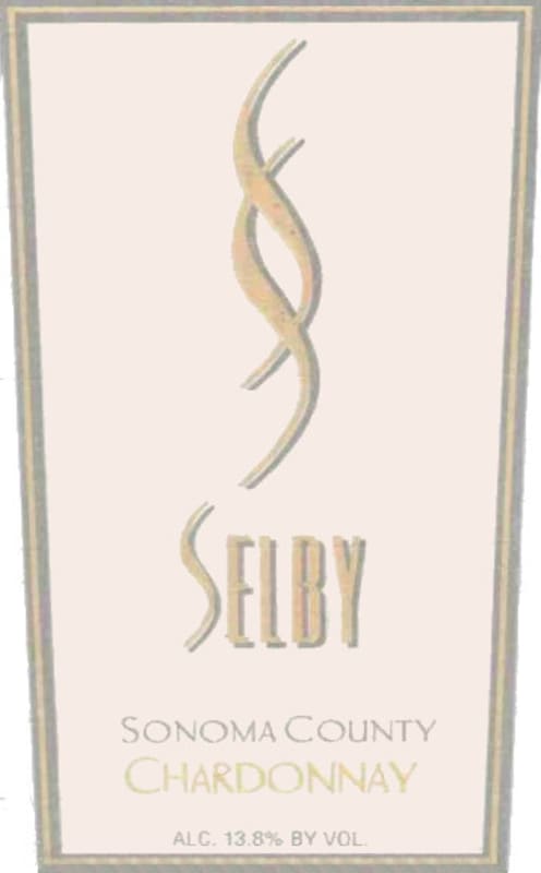 Selby Chardonnay 2001 Front Label
