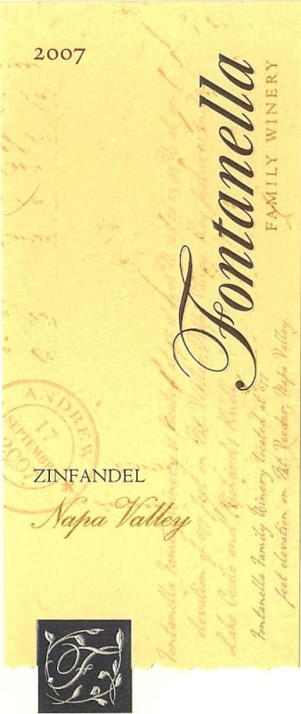 Fontanella Family Winery Zinfandel 2007 Front Label