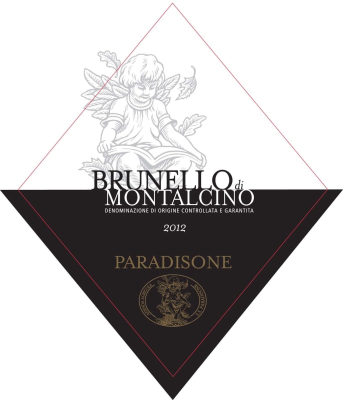 Paradisone Brunello di Montalcino 2012 Front Label
