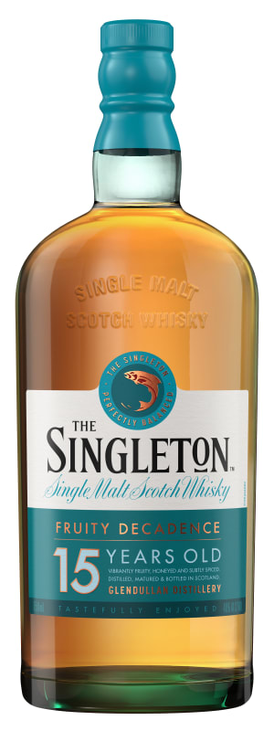 The Singleton 15 Year Glendullan Single Malt Scotch Whisky Front Bottle Shot