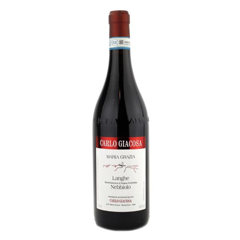 Carlo Giacosa Maria Grazia Langhe Nebbiolo 2021 Front Bottle Shot