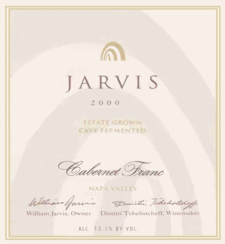 Jarvis Cabernet Franc 2000 Front Label