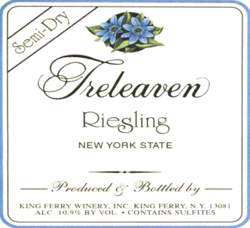 King Ferry Winery Treleaven Semi-Dry Riesling 2011 Front Label