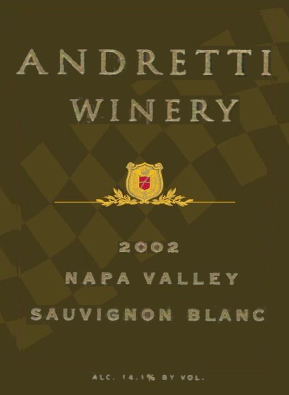 Andretti Sauvignon Blanc 2002 Front Label