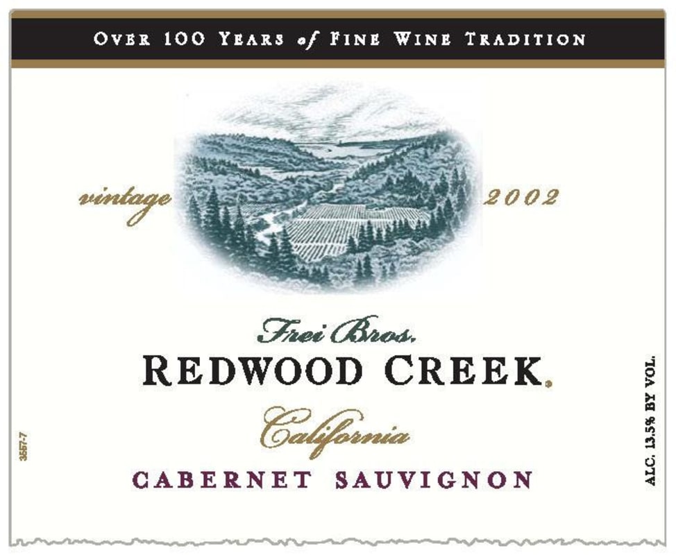 Redwood Creek Cabernet Sauvignon 2002 Front Label