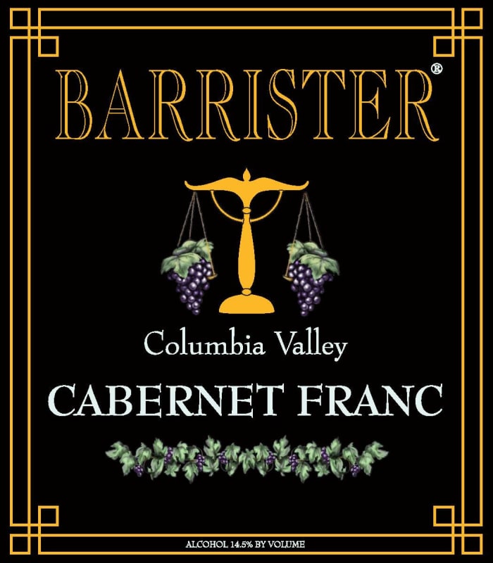 Barrister Winery Cabernet Franc 2014 Front Label