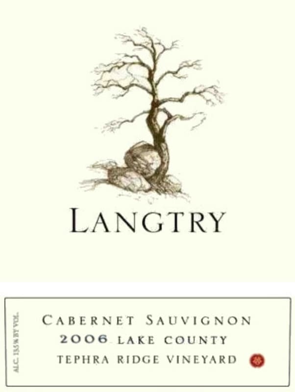 Langtry Estate Tephra Ridge Vineyard Cabernet Sauvignon 2006 Front Label