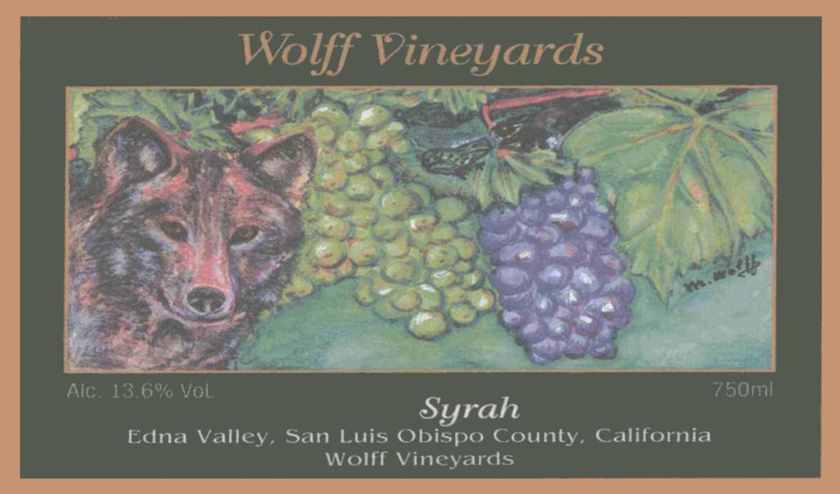 Wolff Vineyards Syrah 2005 Front Label