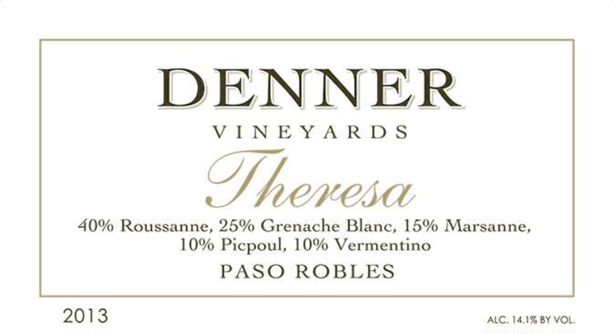 Denner Theresa White Blend 2013 Front Label