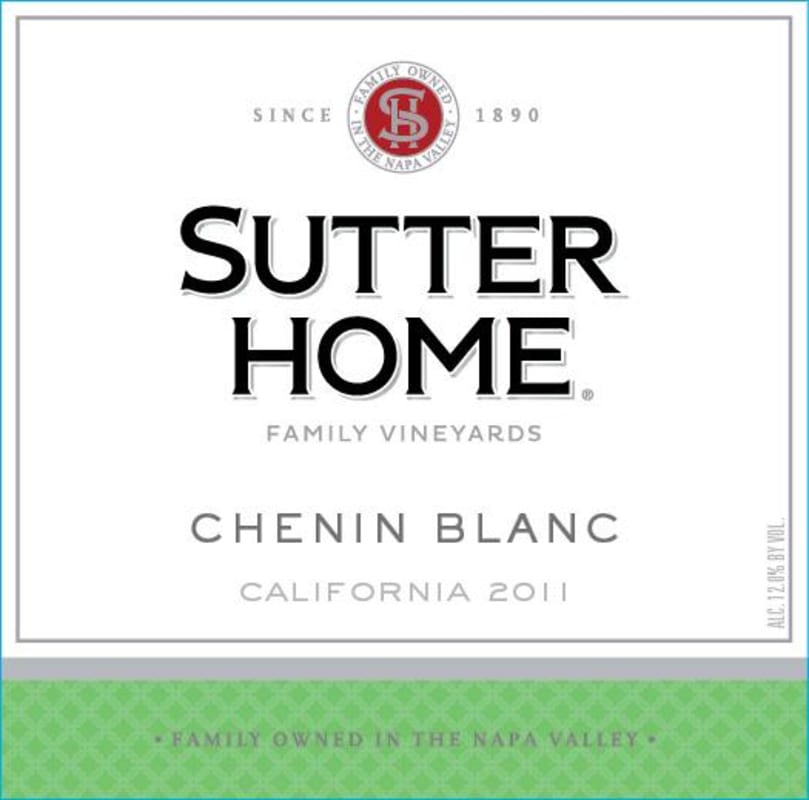 Sutter Home Chenin Blanc 2011 Front Label