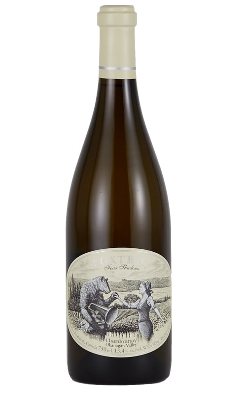 Foxtrot Vineyards Four Shadows Vineyard Chardonnay 2015 Front Bottle Shot