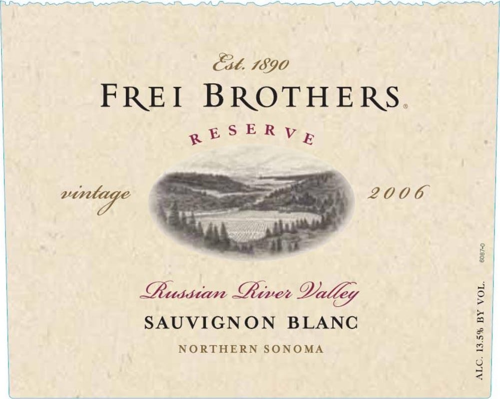 Frei Brothers Reserve Sauvignon Blanc 2006 Front Label