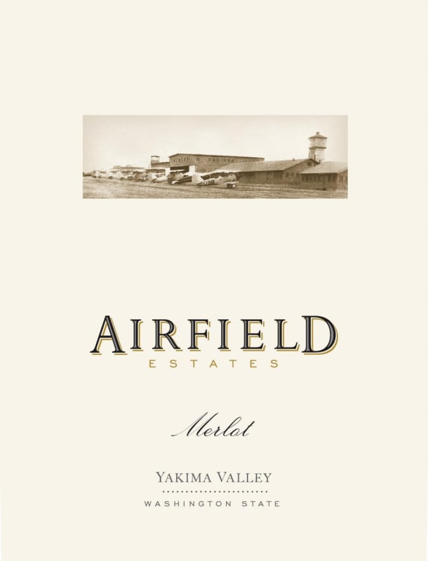 Airfield Estate Yakima Valley Merlot 2015 Front Label