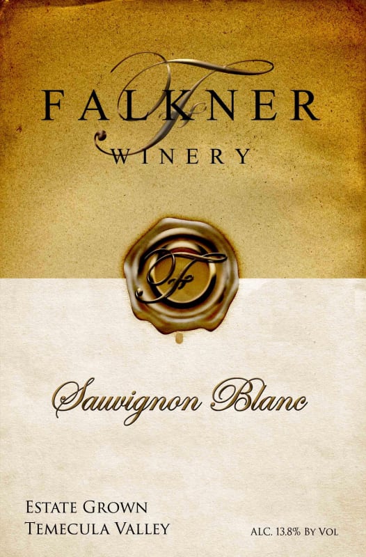 Falkner Winery Sauvignon Blanc 2014 Front Label