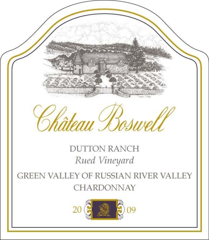 Chateau Boswell Dutton Ranch Rued Vineyard Chardonnay 2009 Front Label