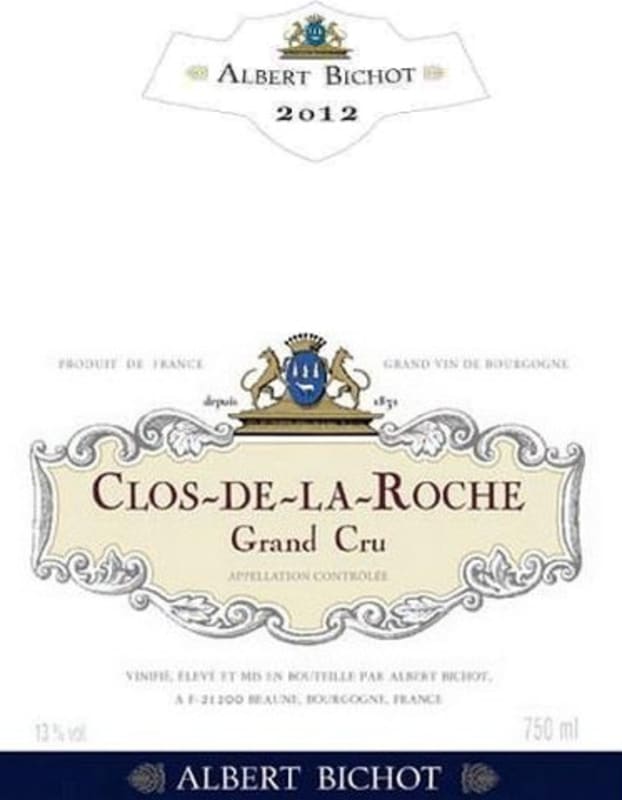 Albert Bichot Clos de la Roche Grand Cru 2012 Front Label