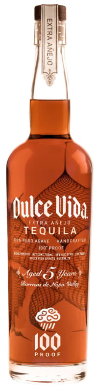 Dulce Vida 5 Year Extra Anejo Tequila Front Bottle Shot