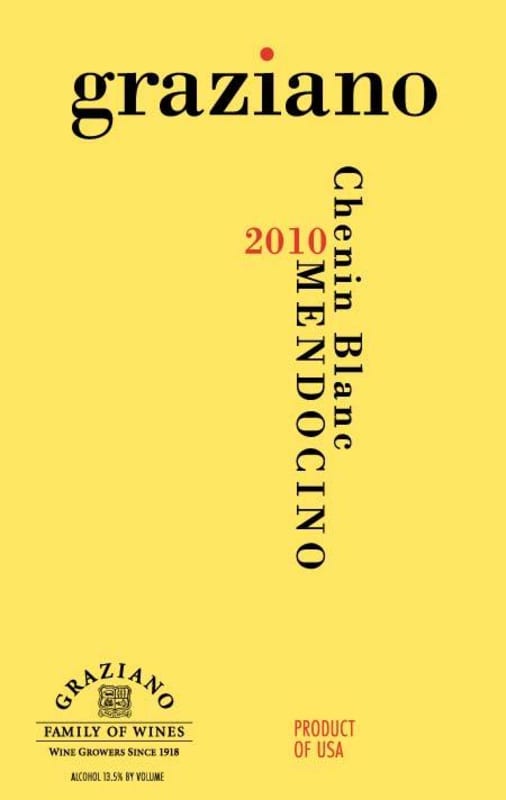 Graziano Chenin Blanc 2010 Front Label