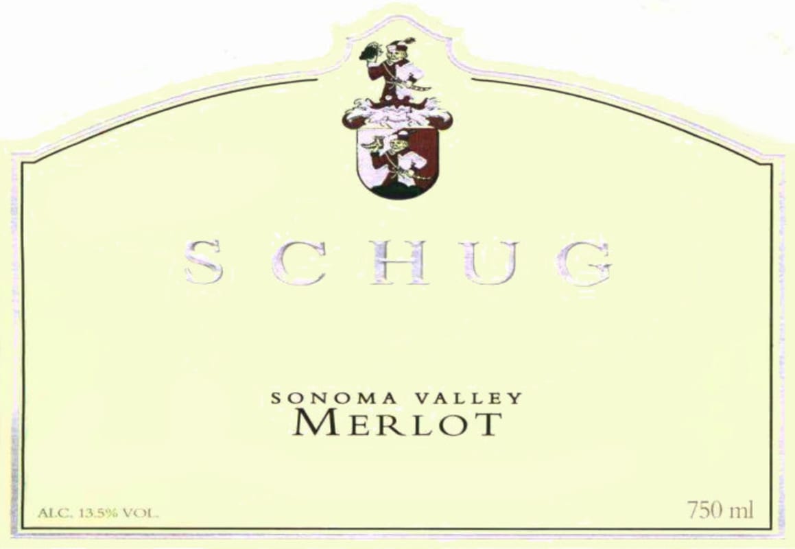 Schug Merlot 2004 Front Label