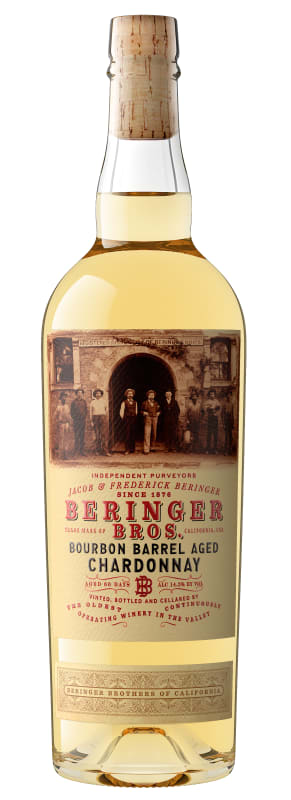 Beringer Bros. Bourbon Barrel Aged Chardonnay 2021 Front Bottle Shot