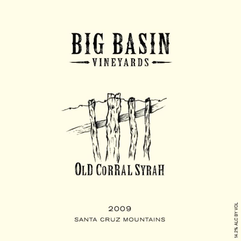 Big Basin Old Corral Syrah 2009 Front Label