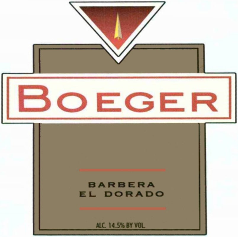 Boeger El Dorado Barbera 2007 Front Label