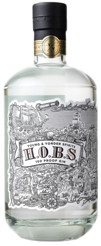 Young & Yonder H.O.B.S. Gin Front Bottle Shot