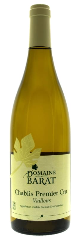 Domaine Barat Chablis Vaillons Premier Cru 2016 Front Bottle Shot