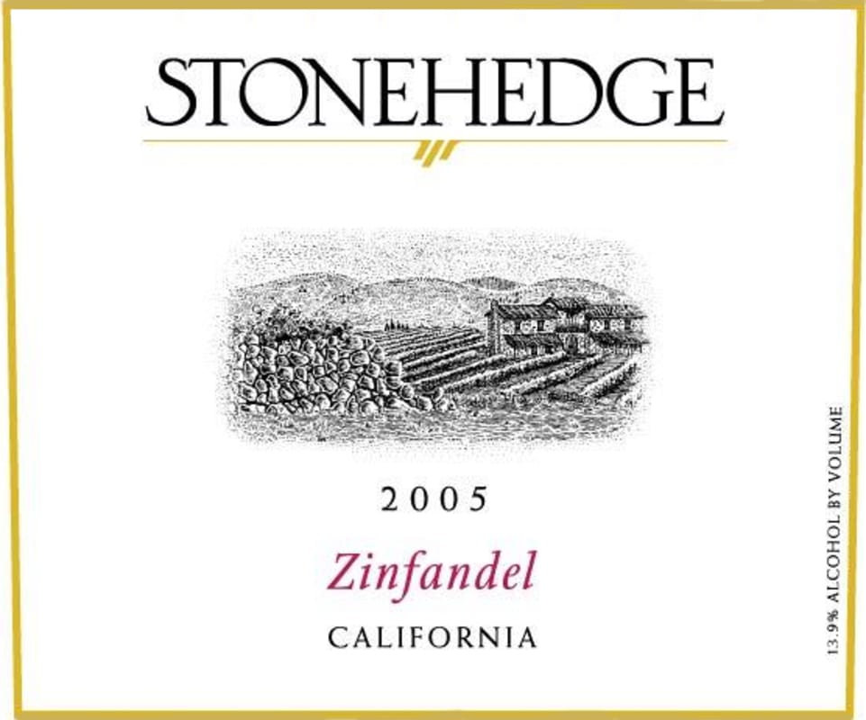 Stonehedge California Zinfandel 2005 Front Label