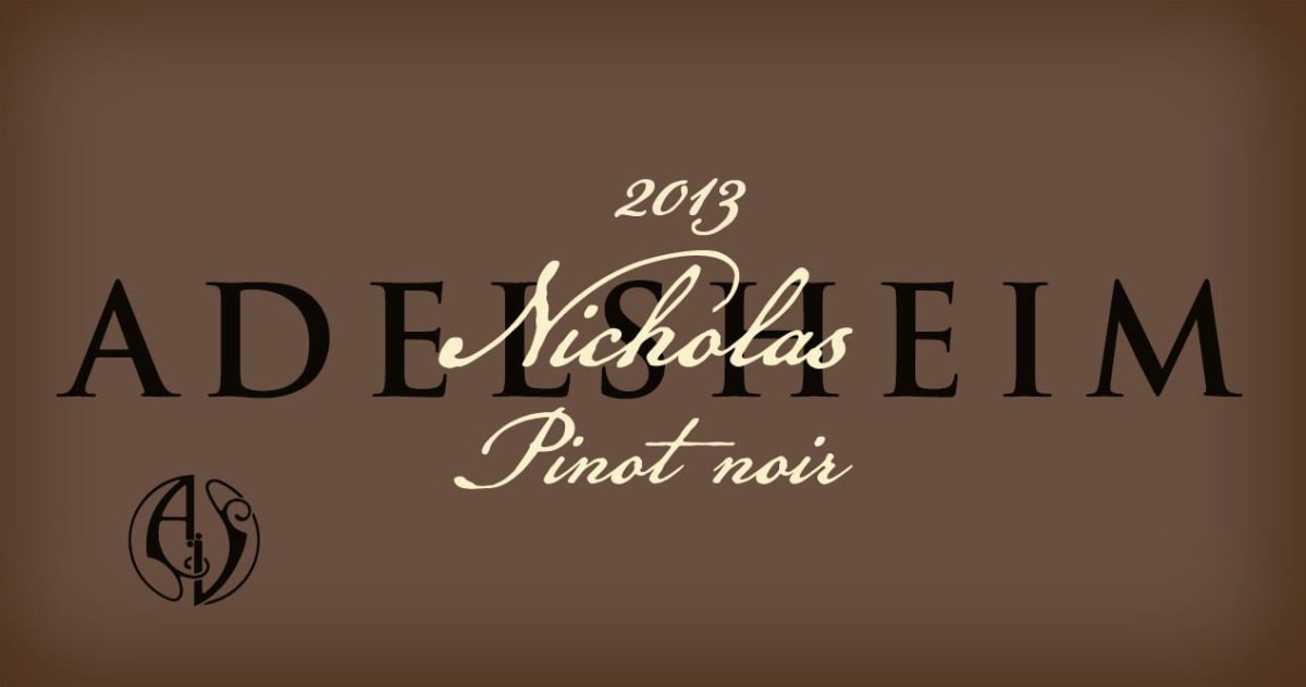 Adelsheim Nicholas Pinot Noir 2013 Front Label