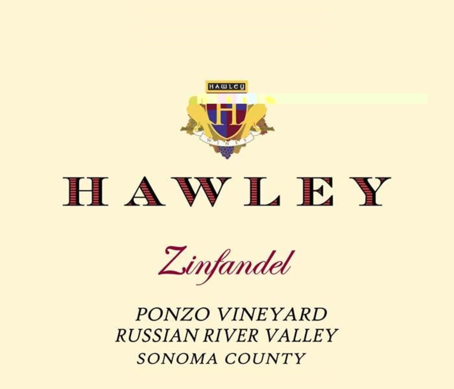 Hawley Ponzo Vineyard Zinfandel 2009 Front Label