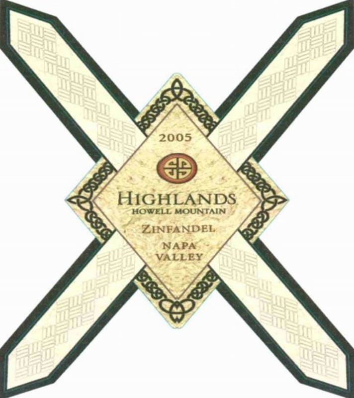 Highlands Winery Zinfandel 2005 Front Label