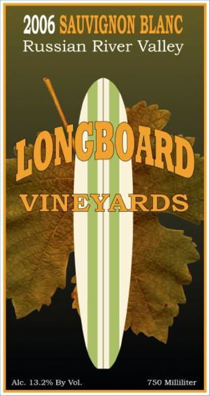 Longboard Sauvignon Blanc 2006 Front Label