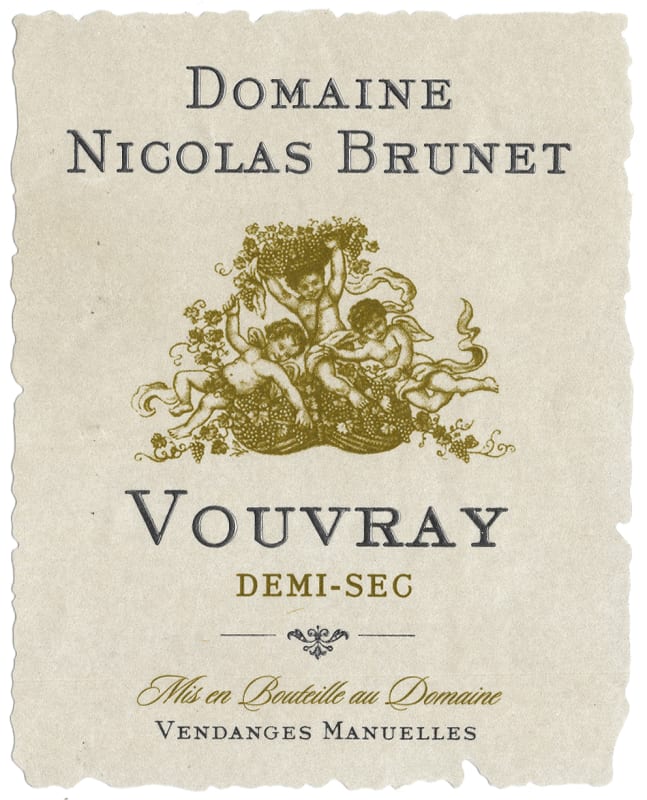 Domaine Nicolas Brunet Vouvray Demi-Sec 2015 Front Label