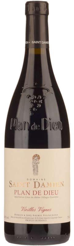 Domaine Saint-Damien Cotes-du-Rhone Villages Plan de Dieu Vieilles Vignes 2024 Front Bottle Shot