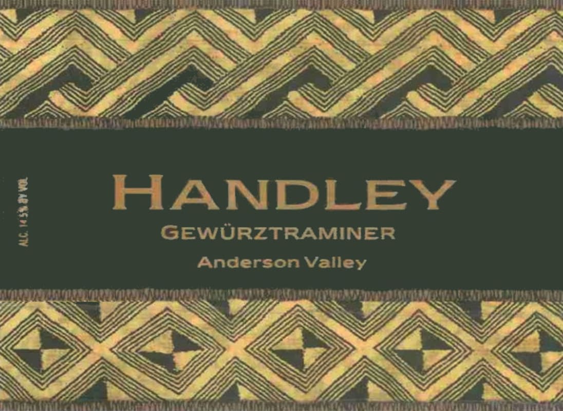 Handley Anderson Valley Gewurztraminer 2001 Front Label