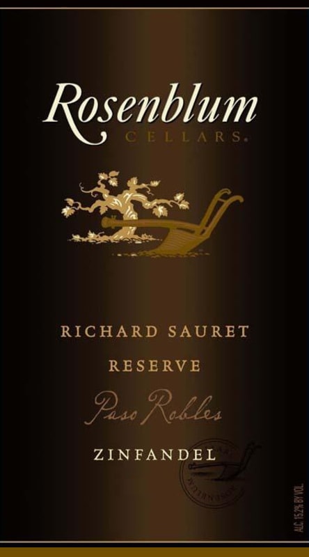 Rosenblum Cellars Richard Sauret Reserve Zinfandel 2011 Front Label