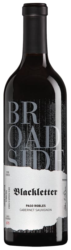 Blackletter Cabernet Sauvignon 2020 Front Bottle Shot