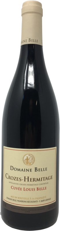 Domaine Belle Crozes-Hermitage Cuvee Louis Belle 2019 Front Bottle Shot