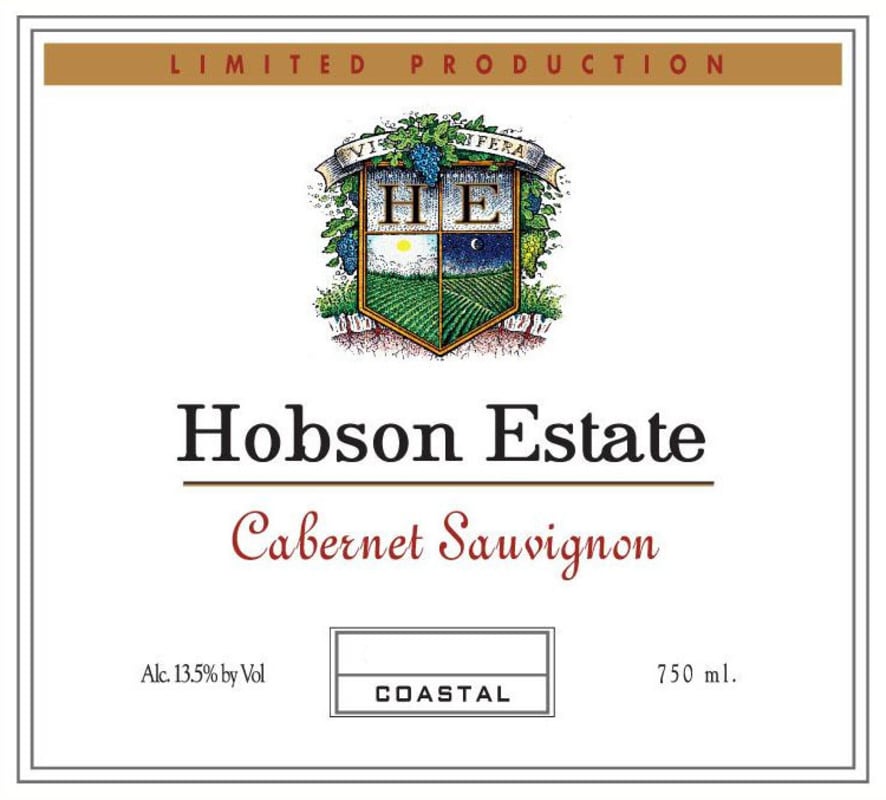 Hobson Estate Cabernet Sauvignon 2015 Front Label