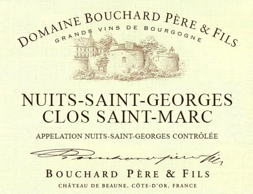 Bouchard Pere & Fils Nuits-Saint-Georges Clos Saint Marc Premier Cru 2001 Front Label