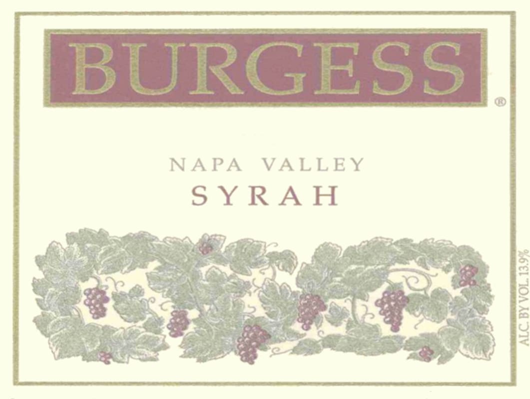 Burgess Syrah 2004 Front Label