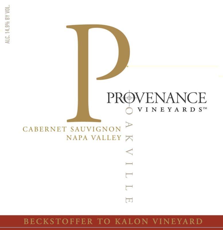 Provenance Vineyards Beckstoffer To Kalon Cabernet Sauvignon 2004 Front Label