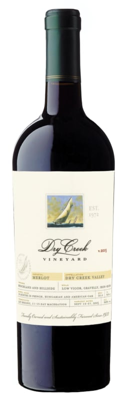Dry Creek Vineyard Merlot 2015 Front Bottle Shot