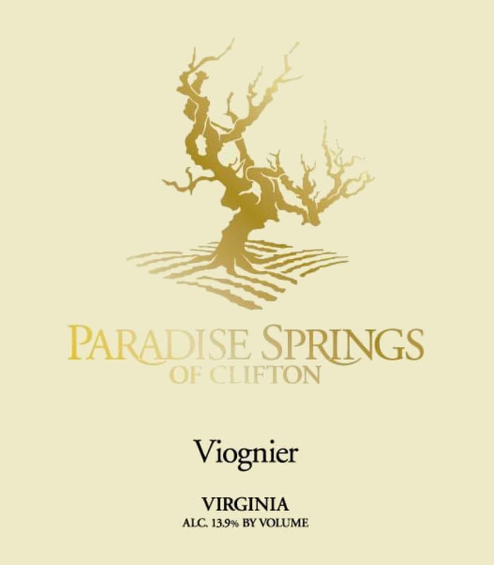 Paradise Springs Winery Viognier 2014 Front Label