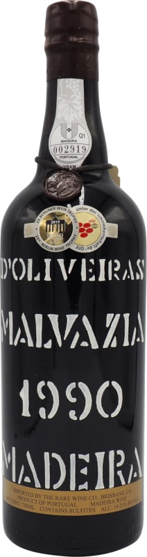 D'Oliveira Malvasia Madeira 1990 Front Bottle Shot