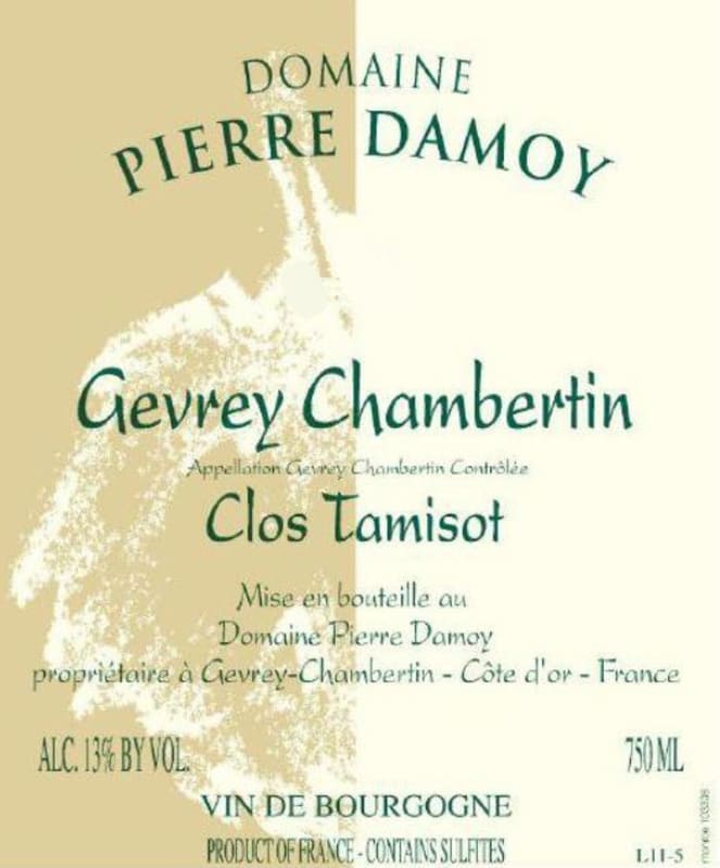 Pierre Damoy Gevrey-Chambertin Clos Tamisott 2013 Front Label