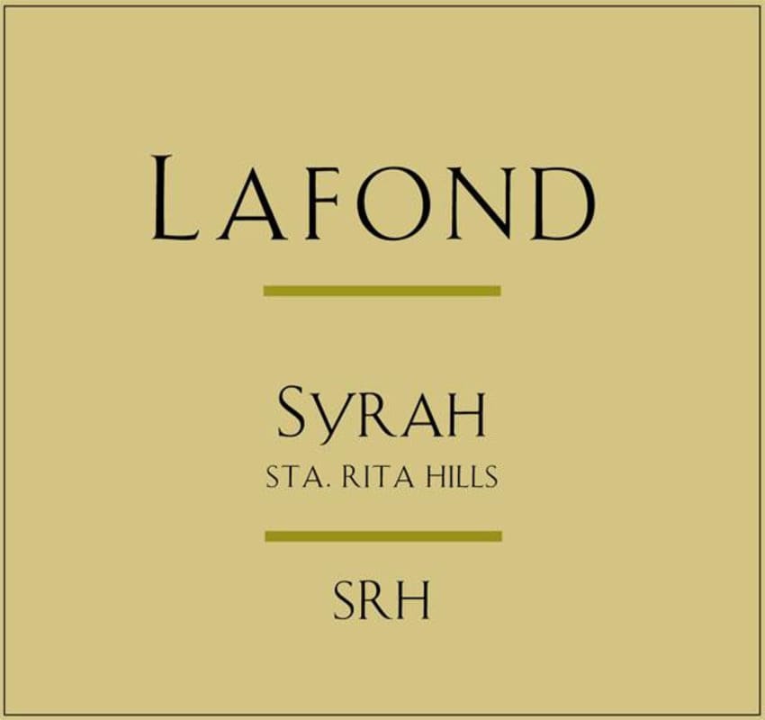 Lafond SRH Series Syrah 2010 Front Label