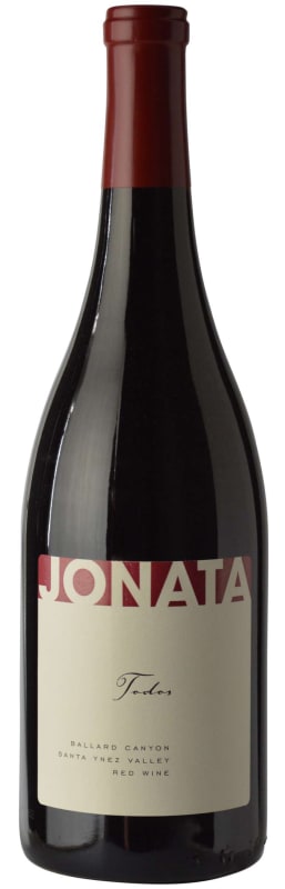 Jonata Todos Proprietary Red Wine (torn back label) 2016 Front Bottle Shot