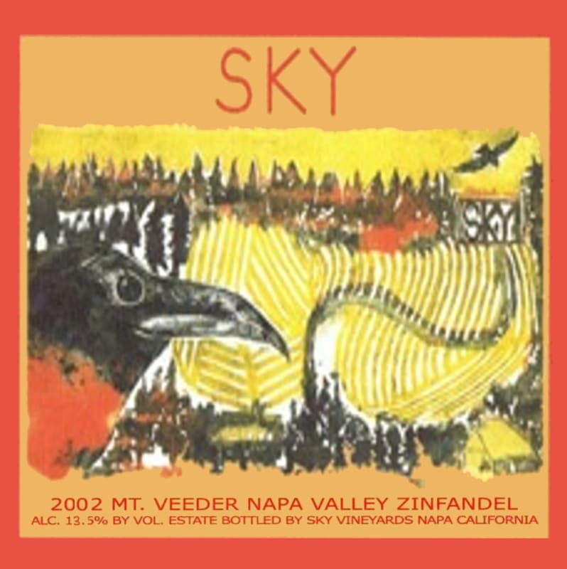 Sky Mt. Veeder Zinfandel 2002 Front Label